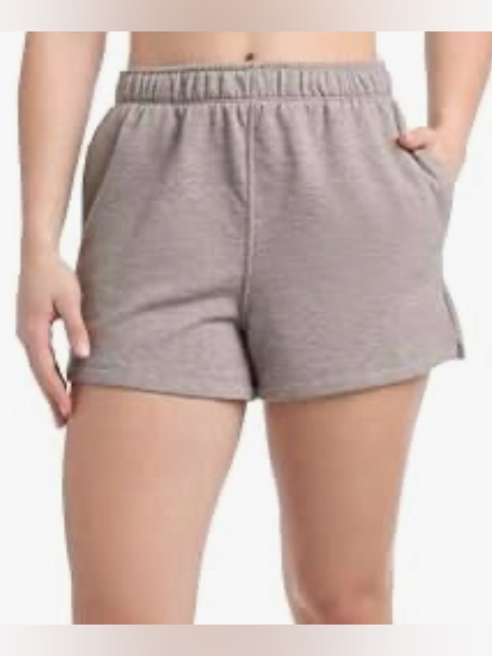 Danskin Women's Size M Gray Heather Fleece Lounge Shorts Style 4288
